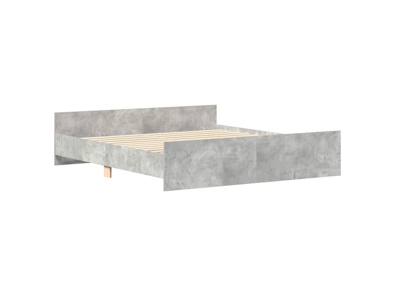  Lit double- lit adulte -  cadre de lit sans matelas gris béton 180x200 cm  - Conforama C
