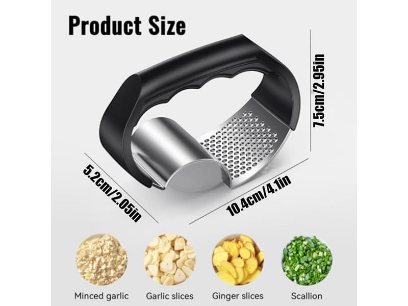  Presse-ail - ustensile de cuisine 2 en 1 avec poignée ergonomique,presse-ail en acier inoxydable facile à nettoyer pour maison restaurant cuisine b  - Conforama D