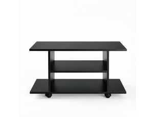Table basse rectangulaire coloris noir - 40 cmx80 cm