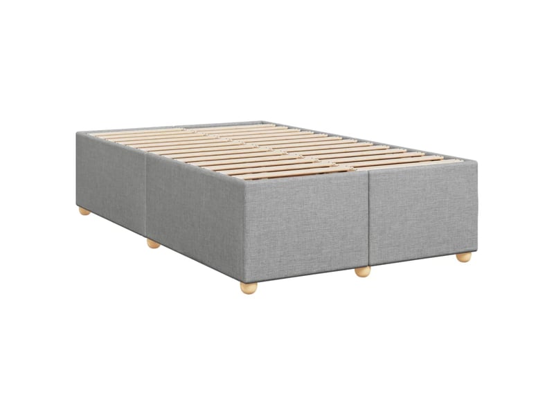  Lit double- lit adulte -  cadre de lit sans matelas gris clair 120x200 cm tissu  - Conforama B