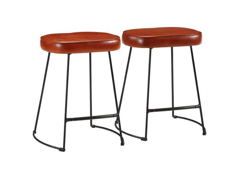  Lot de 2 tabouret de bar, chaise de bar marron foncé 40x29,5x53 cm  - Conforama B