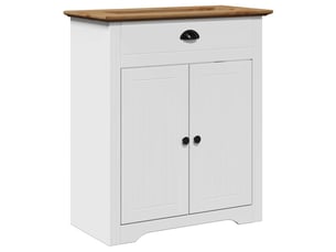 Armoire de lavabo de salle de bain, cabinet de salle de bain bodo blanc marron 70x35x80cm cf65577