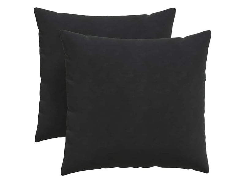  Lot de 2 coussins de canapé, coussins décoratifs noir 45 x 45 cm cf59136  - Conforama A