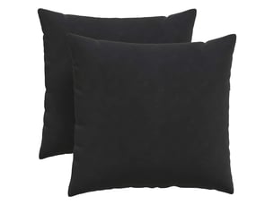 Lot de 2 coussins de canapé, coussins décoratifs noir 45 x 45 cm cf59136