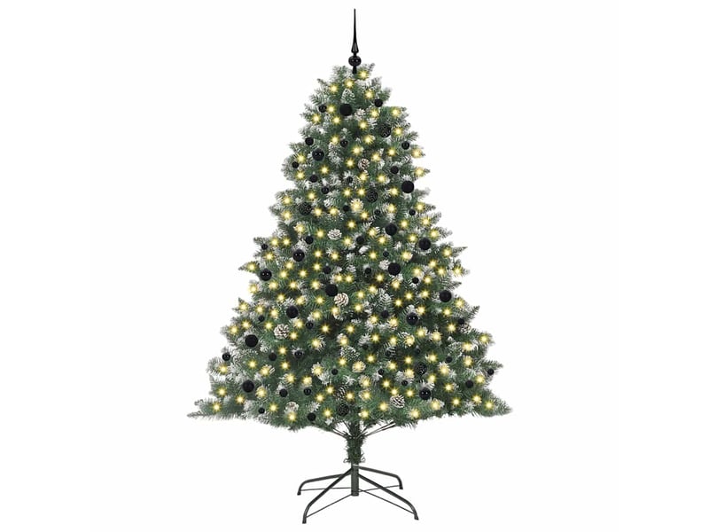 Sapin de noël, arbre de noël artificiel vert 240 cm pvc, plastique et acier cf61489 - Conforama C