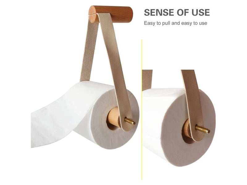  Porte rouleau de papier toilette, porte rouleau en bois porte-papier de toilette mural en creative  - Conforama C