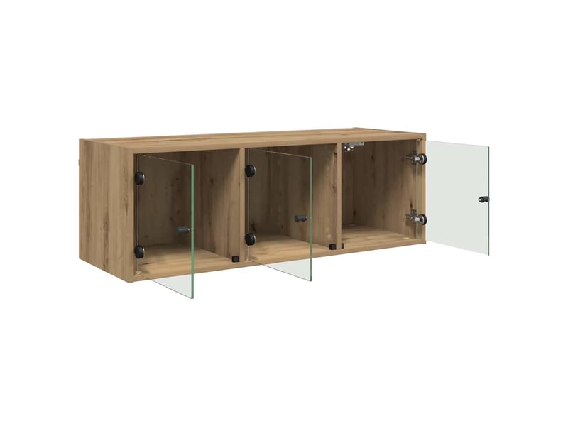  Meuble mural, meuble de rangement salon 102 x 37 x 35 cm bois d'ingénierie chêne artisanal  - Conforama E