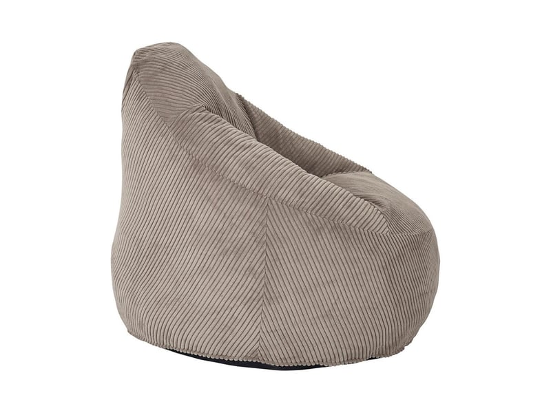  Chauffeuse poire en mousse et tissu velours côtelé taupe - amory AMORY - Conforama E