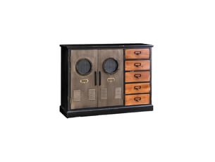 Buffet 2 porte(s) 5 tiroir(s) MEUBLORAMA - 105 cm coloris noir