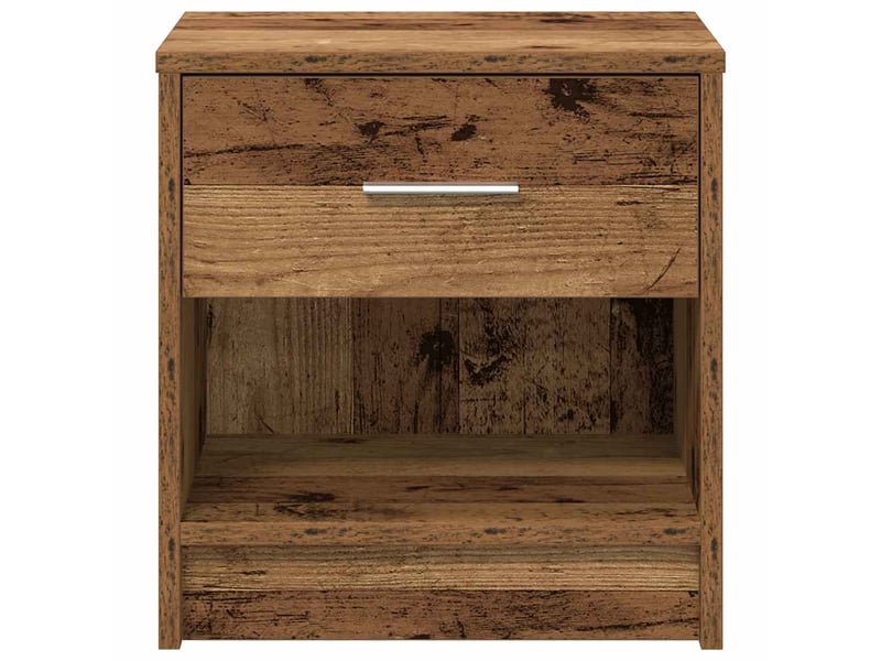  Table de chevet - cabinet de chevet - table de nuit avec tiroir en bois ancien 39x28x41 cm  - Conforama C