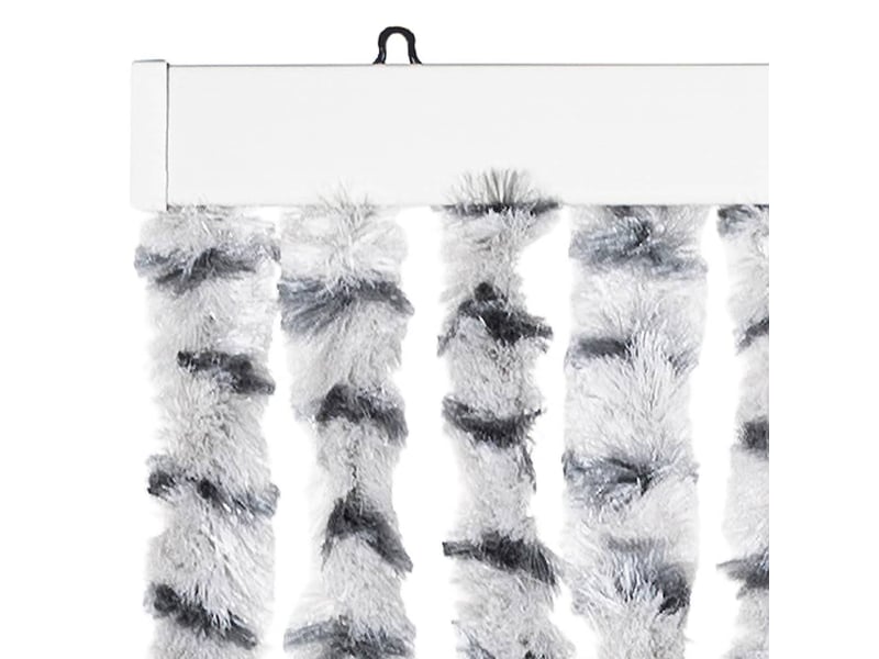  Rideau anti-mouches, moustiquaire gris clair et gris foncé 118x220cm chenille cf43539  - Conforama D