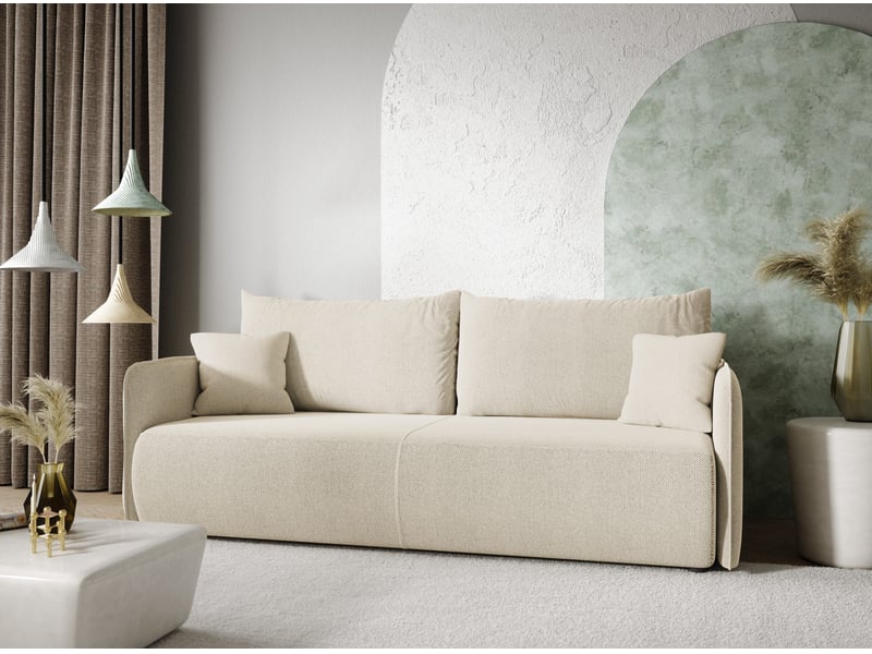 Canapé convertible 4 places forest beige  - Conforama B