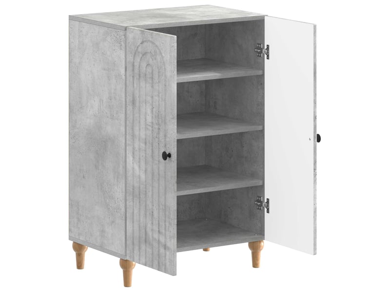  Meuble à chaussure, cabinet à chaussures alkmaar 59,5x39,5x90 cm gris béton  - Conforama C