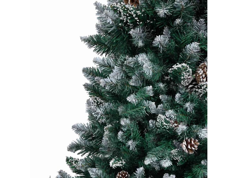  Sapin de noël - arbre de noël avec pommes de pin et neige blanche 240 cm  - Conforama C