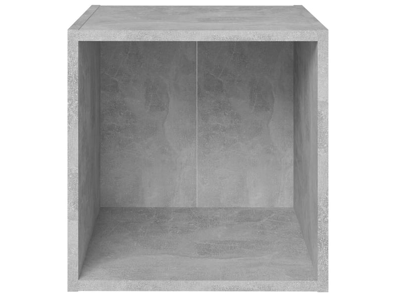  Lot de 4 meuble tv bas salon gris béton 37x35x37 cm bois d’ingénierie  - Conforama E