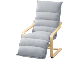 Fauteuil à bascule relax 67 x 93-114 x 105 cm – gris clair – repose-pieds réglable, 5 positions