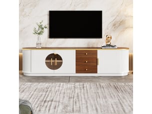Meuble tv coloris blanc 180 cm <strong></strong>  <strong>GL Store</strong>