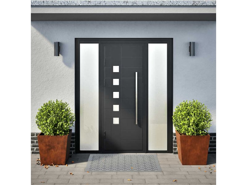  Jardinière - bac à fleurss 2 pcs 50x50x50 cm acier résistant aux intempéries  - Conforama C