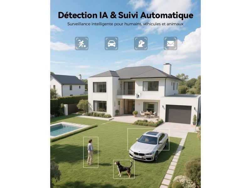  Camera ip wifi ptz 5mp dome 355 90 vision couleur 30m double bande 2.4 5ghz zoom 4x detection humaine voiture animal 149519_AABCU54305_6_DROPFR - Conforama B