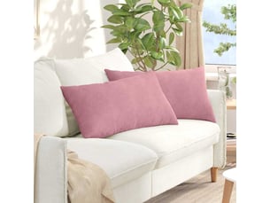 Lot de 2 coussins de canapé, coussins décoratifs rose 80 x 40 cm cf59153