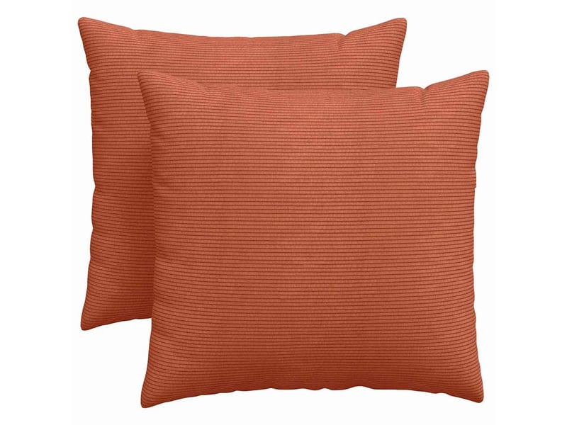 Lot de 2 coussins de canapé, coussins décoratifs rouge orange 45 x 45 cm cf59159 - Conforama A