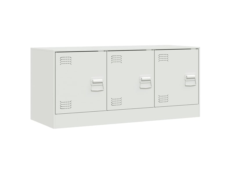  Meuble tv - banc tv - meuble de rangement blanc 99x39x44 cm acier  - Conforama A