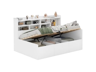 Lit banquette 90x200 cm MODERNLUXE coloris blanc