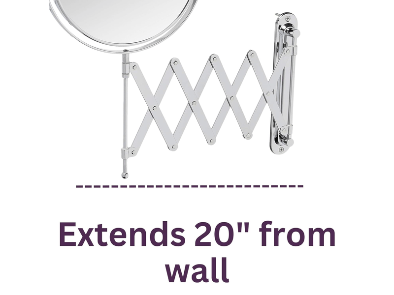  Miroir de maquillage mural double face - miroir de maquillage grossissant 10x  - Conforama C