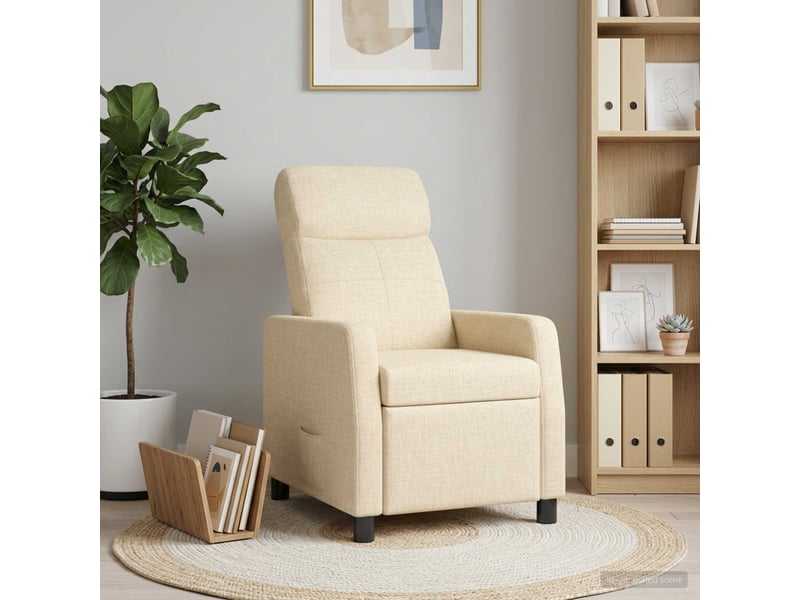  Vidaxl fauteuil inclinable crème tissu  - Conforama B