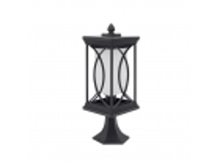 Lanterne de muret extérieur fabrilamp garden noir, 1 x e27, ip23, 39 x 16 x 16 cm
