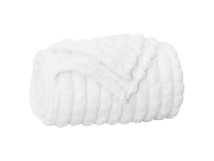 Couverture jetée de canapé blanc 150x130 cm 0.5 kg toison
