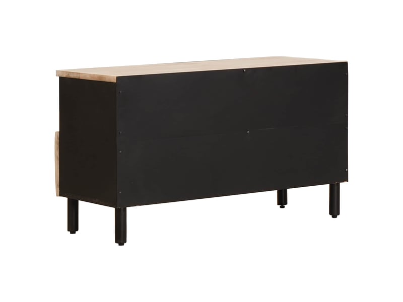  Meuble tv - banc tv - meuble de rangement avec tiroir finition lavage blanc 80 x 33 x 46 cm  - Conforama E