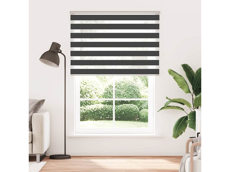 Store zèbre, store de fenêtre noir 160x200 cm largeur du tissu 155,9 cm polyester cf48899 - Conforama A