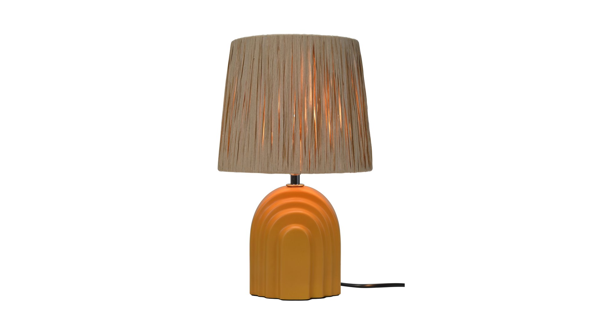 Lampe Céramique 31 cm RIO coloris jaune jaune 32 Conforama