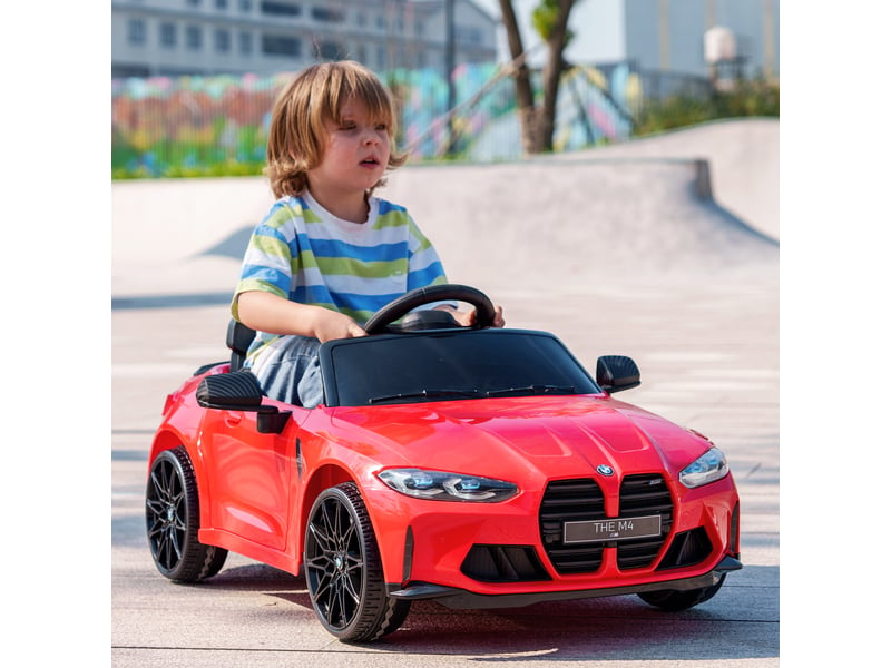  Voiture électrique bmw m4, sonslumières, 3-5 kmh, télécommande, 3-5 ans, rouge.  - Conforama C