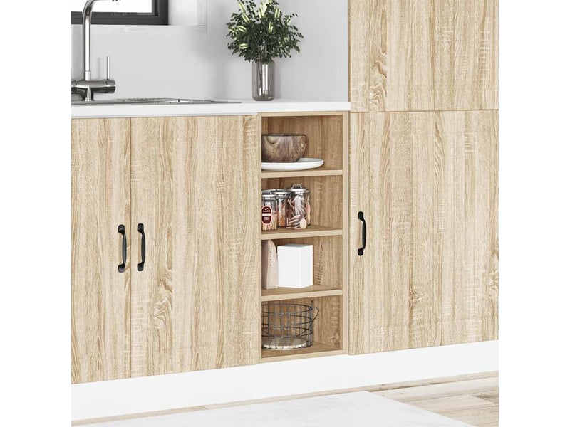  Meuble de rangement, meuble bas de cuisine chêne sonoma 30x44,5x81,5 cm bois d'ingénierie  - Conforama C
