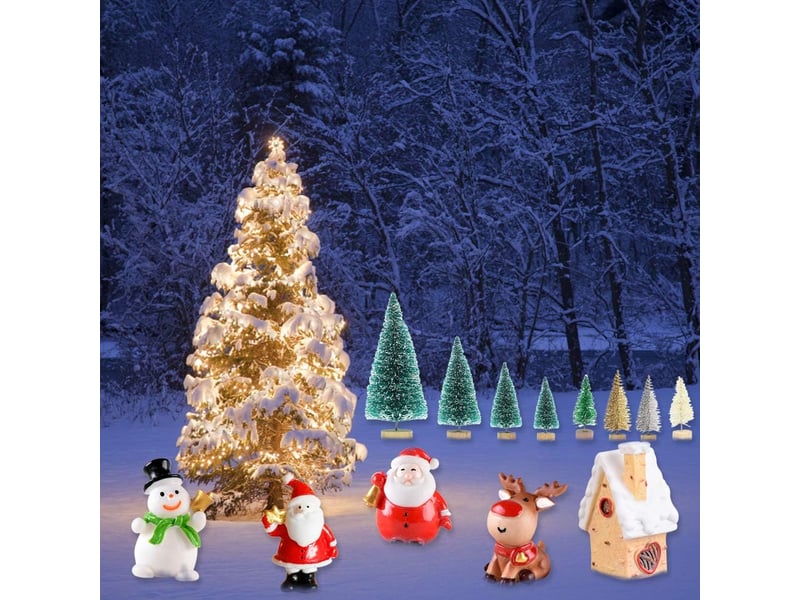  Miniature ornament kits mini style figurines père arbre de noël 30 pièces  - Conforama D