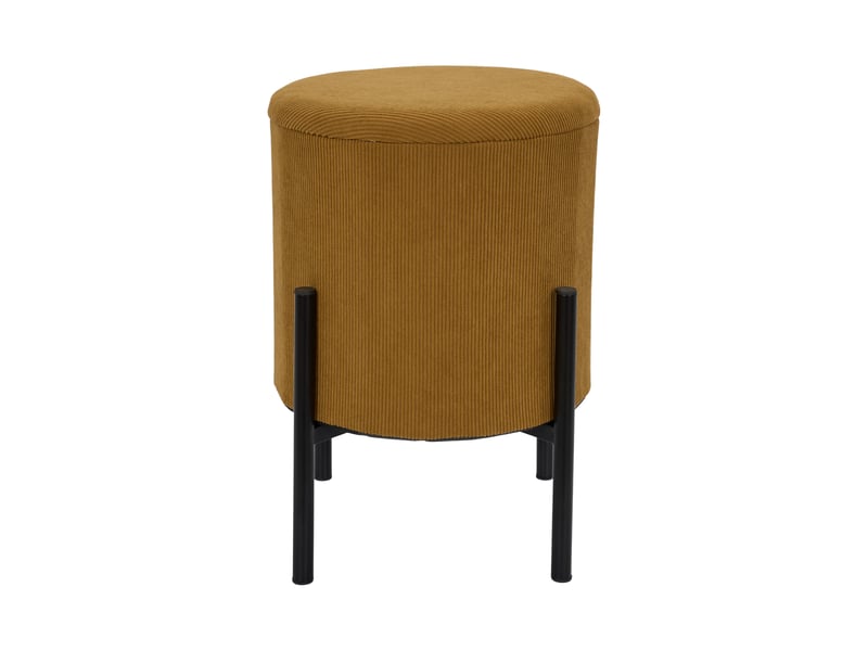 Lot de 4 poufs - home deco factory - jules - rangement - cotelé - jaune  - Conforama B