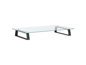 Support de moniteur table meuble bureau 60 x 35 x 8 cm verre trempé et métal noir 02_0044899