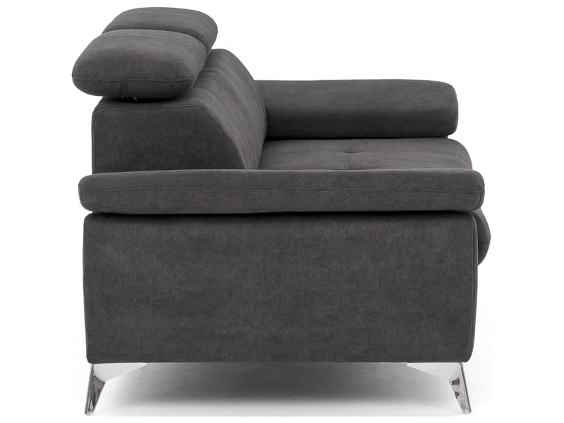 Canapé droit 2 places en tissu ALLY 2 coloris anthracite - Conforama D