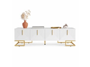 Meuble tv coloris blanc 170 cm MEUBLIV
