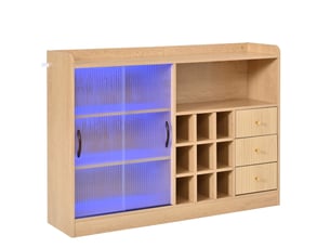 Buffet 2 porte(s) 3 tiroir(s) HAVRYA - 120 cm coloris bois clair