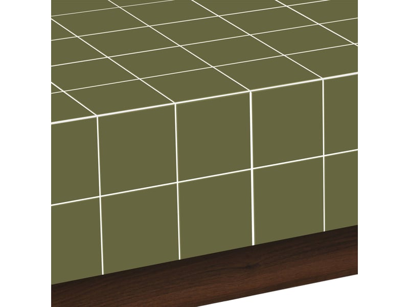  Table basse imitation carreaux de ciment 120cm kaki - grid  - Conforama E