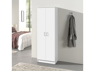 Armoire MOBILIER DECO RAY-2POR-BLA coloris gris largeur 40 cm