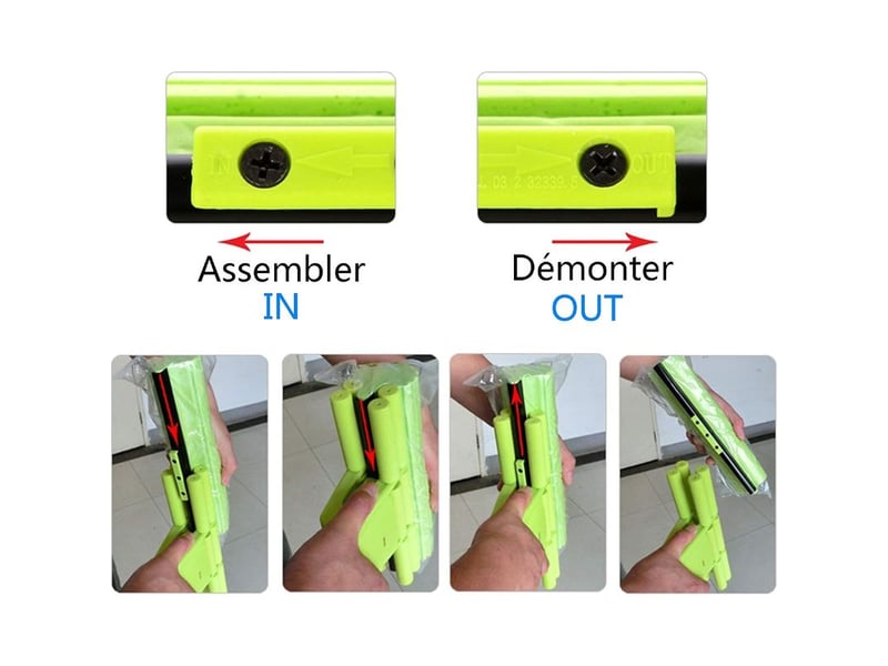  Tête de vadrouille à rouleau en éponge,remplacement des tampons de nettoyage absorbants,27 cm vert,lot de 3  - Conforama E