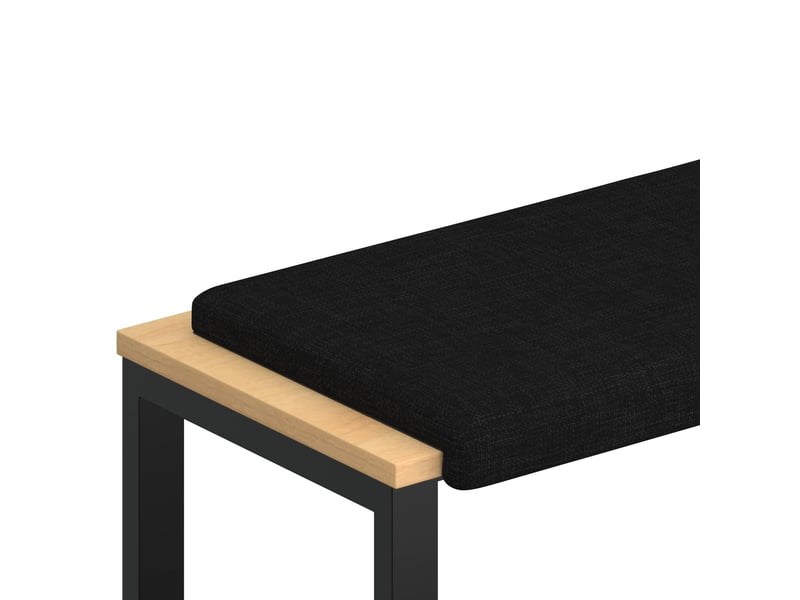  Coussin de banc, coussin d'assise, coussin de canapé tissu noir profondeur 35 cm cf53808  - Conforama A