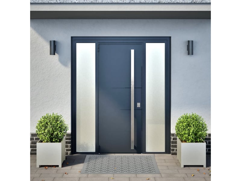  Jardinière - bac à fleurss 2 pcs 40x40x40 cm acier inoxydable  - Conforama C