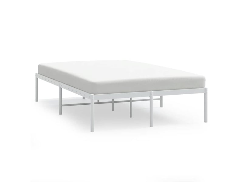 Lit double- lit adulte -  cadre de lit métal blanc 120x190 cm  - Conforama A