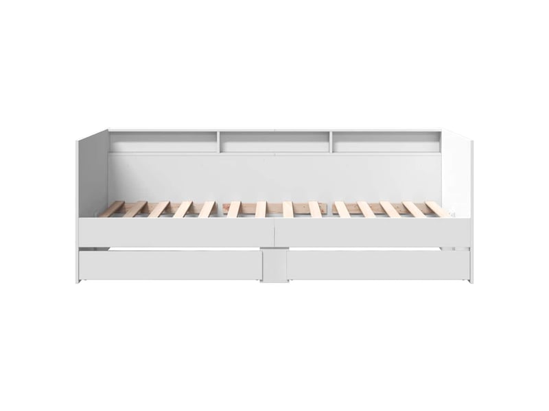  Lit simple- lit adulte -  lit de jour avec tiroirs sans matelas blanc 100x200 cm  - Conforama C