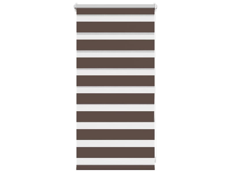 Store vénitien zebra, store de fenêtre 40,9 x 100 cm, largeur du tissu 36,7 cm, couleur café cf48204 - Conforama A